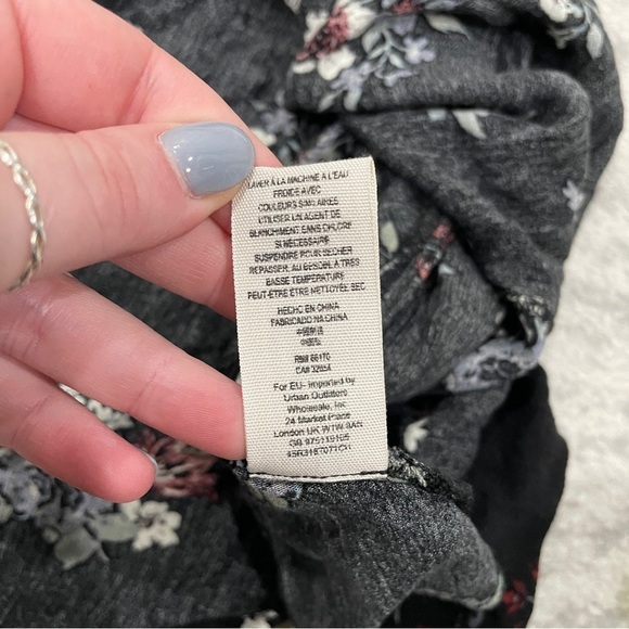 Free People Black Floral Swing Tunic Long SleeveDress - Picture 11 of 13